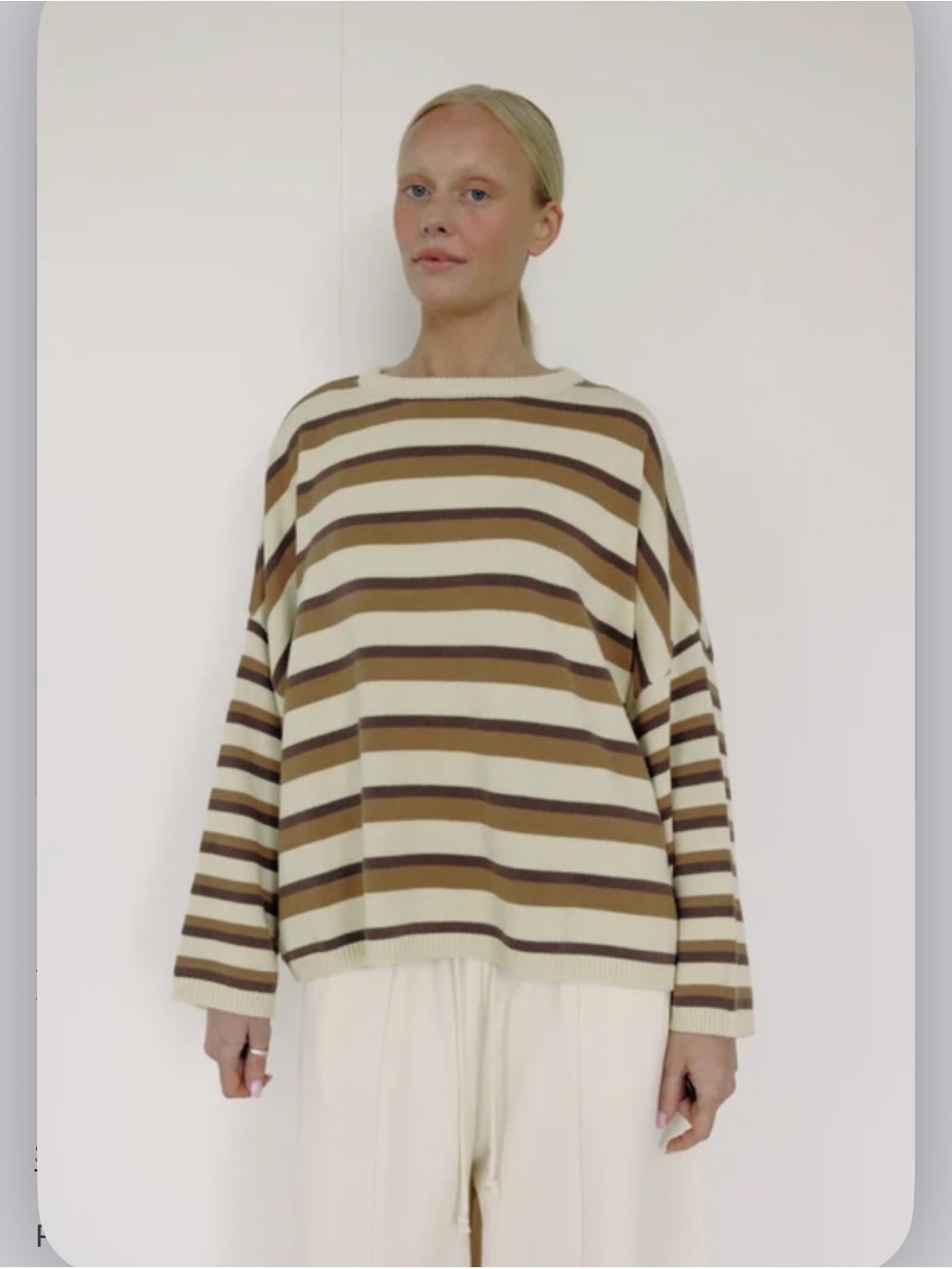 Boheme Goods Stripe Oversize Knit Sweater NWT L XL